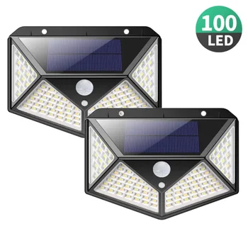 

100 LED Solar Light Outdoor Solar Lamp Powered Sunlight Waterproof PIR Motion Sensor Street Light for Garden Decoration Light