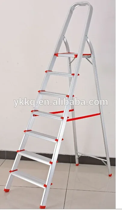 

Household Ladder Thick Aluminium Alloy Folding Ladder 7-Step Herringbone Stairs of Attic One Delivers Goods