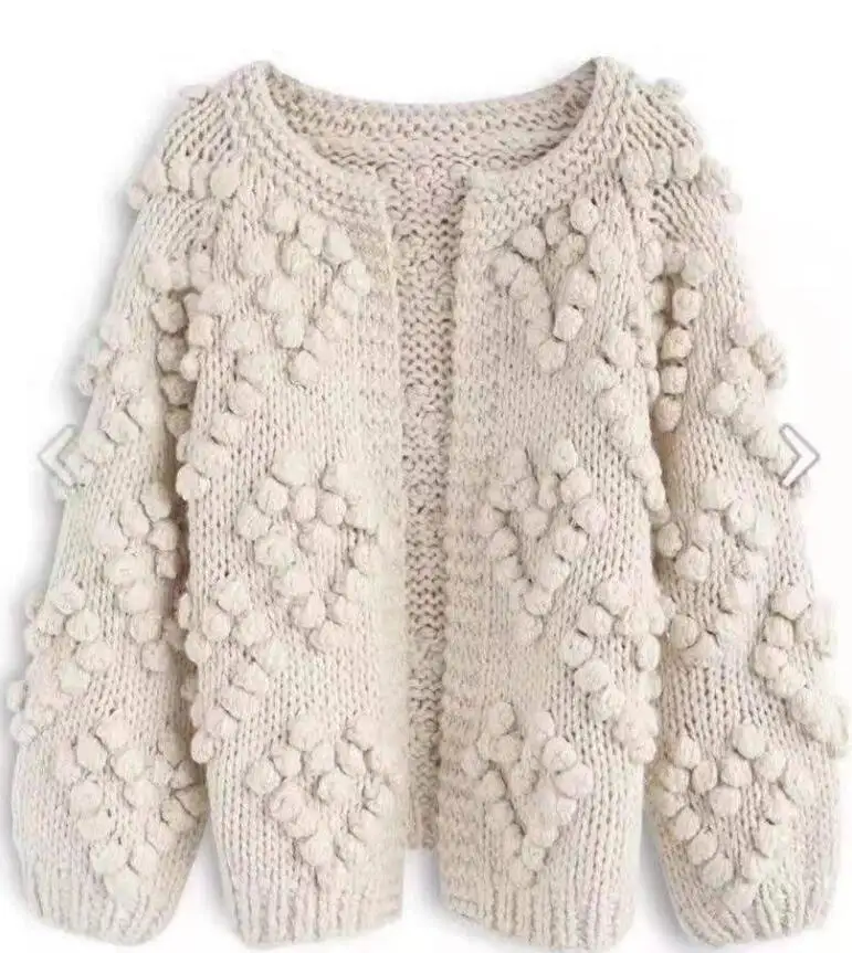 2019 Sexy Hollow out Hole 3D Ball Sweater Vintage