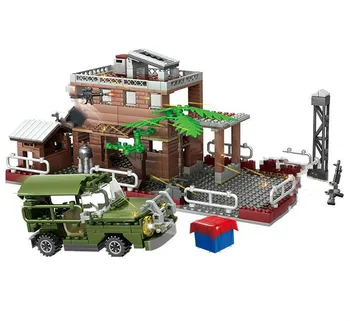 

78001 560pcs PUBG FPS Game MILITARY Winner Chicken Dinner Soldier Army SWAT Building Block Bricks Toys