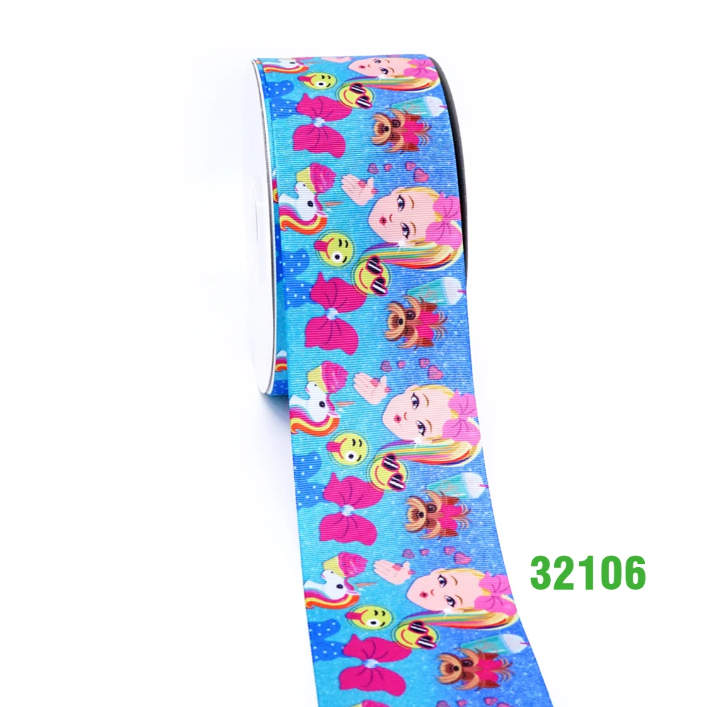 32106 Free shipping 50 yard per size cartoon ribbon printed grosgrain ribbon 32104 - Цвет: 32106