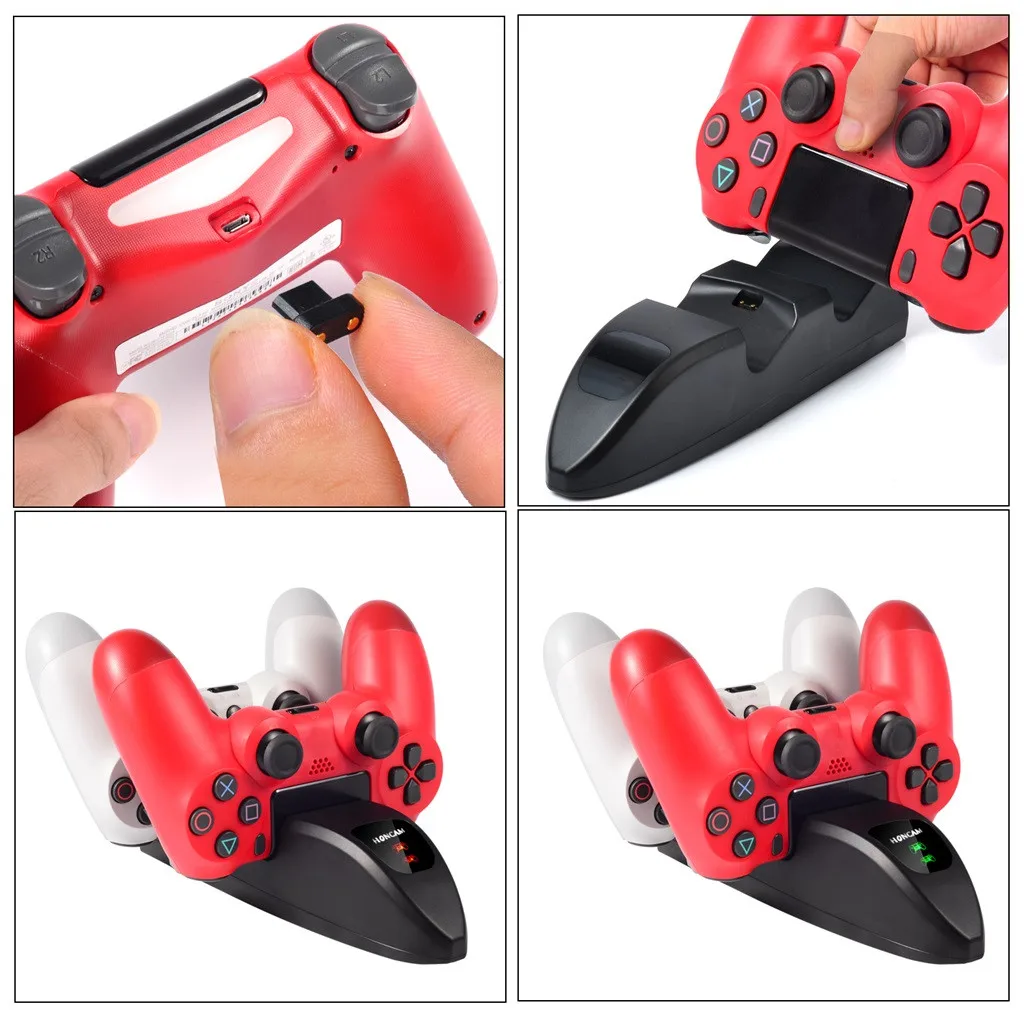 Быстрая зарядка PS4 контроллер зарядное устройство двойной usb зарядная станция геймпад для sony playstation PS4/Ps4 pro/PS4 Slim jogos ps4 z0829