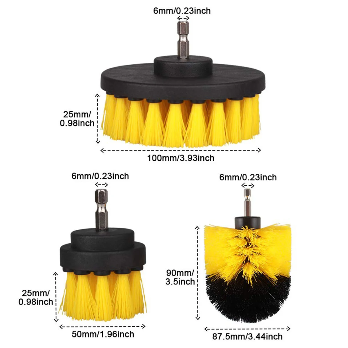 6 шт./компл. электрическая щетка набор кистей для ванной сверла щетка для очистки аккумуляторного сверла набор креплений скраб-щетка