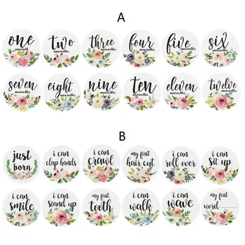 

12 Pack Baby Monthly Stickers and Milestone Stickers Neutral Baby's First Year Month