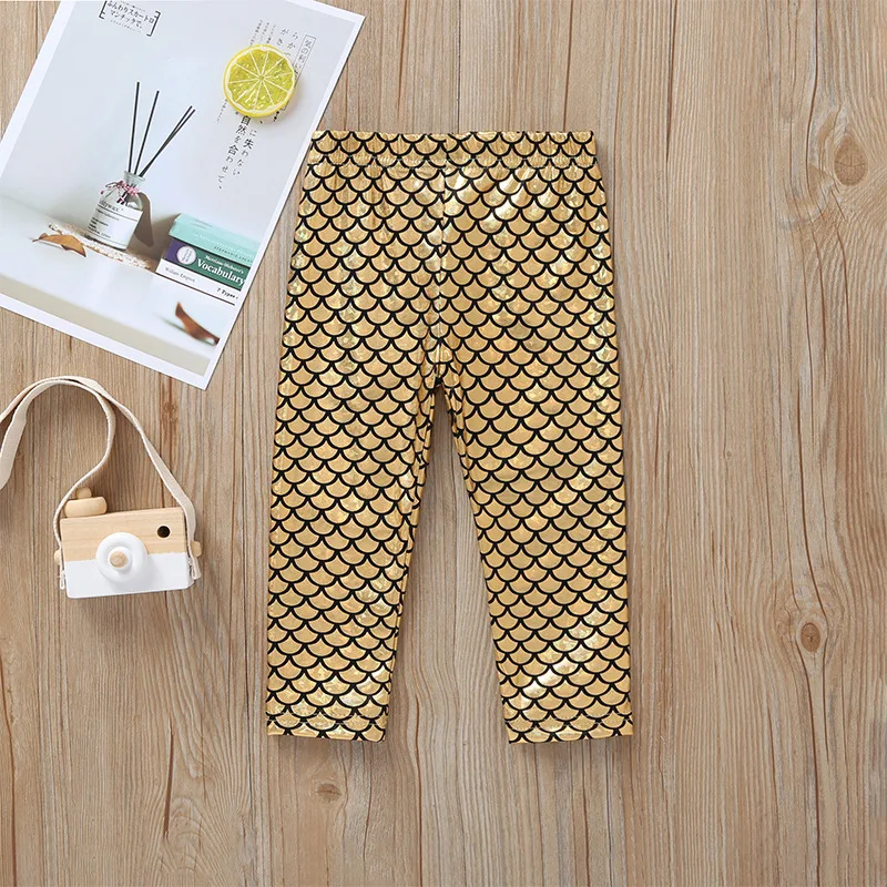 Плотные однотонные брюки, леггинсы детские штаны летние детские штаны в европейском и американском стиле для девочек AliExpress с рисунком рыбы