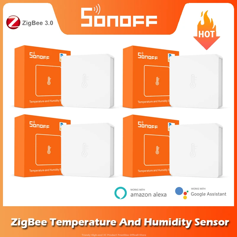 Датчик температуры и влажности SONOFF SNZB-02 ZigBee в режиме реального времени с