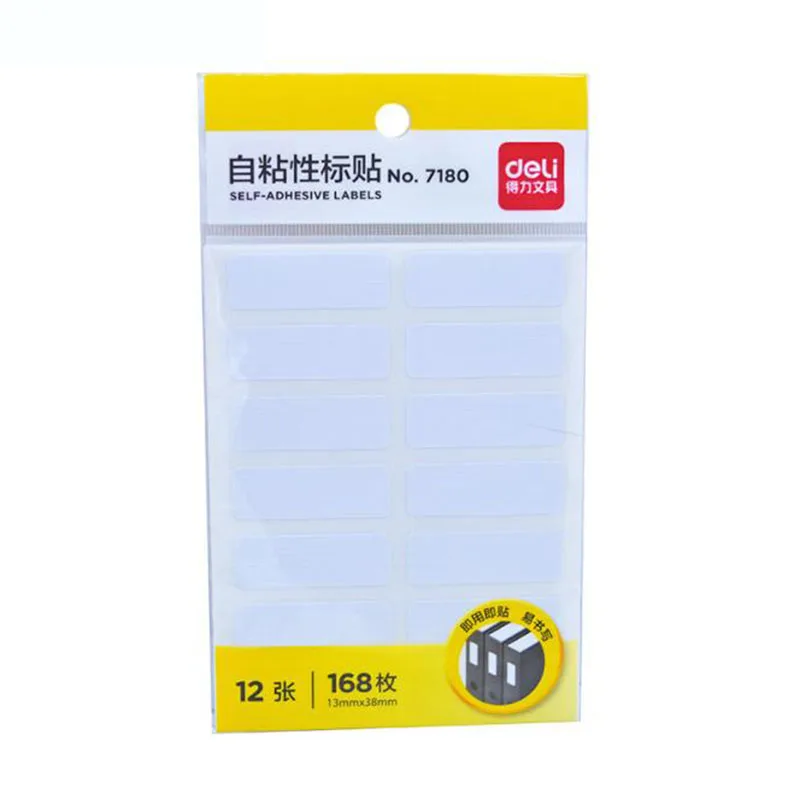 12x14 / Packaging (13 * 38mm) Student Lab Label / Library Category Sticker White Label Writer Sticker Blank Sticker Label