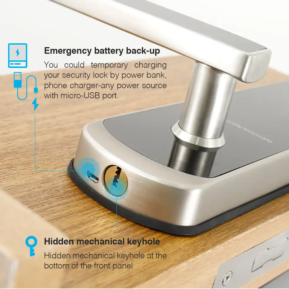 Electric Lock For Door Wifi App Smart Touch Screen Lock Digital Code Keypad Deadbolt For Airbnb Hotel Apartment