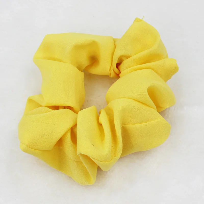 LOVINGSHA свет Цвет Для женщин волос Accesorios дамы волосы галстук Scrunchie Мода девушка Хвостик Волос Держатель каната CHD008 - Цвет: Ярко-желтый