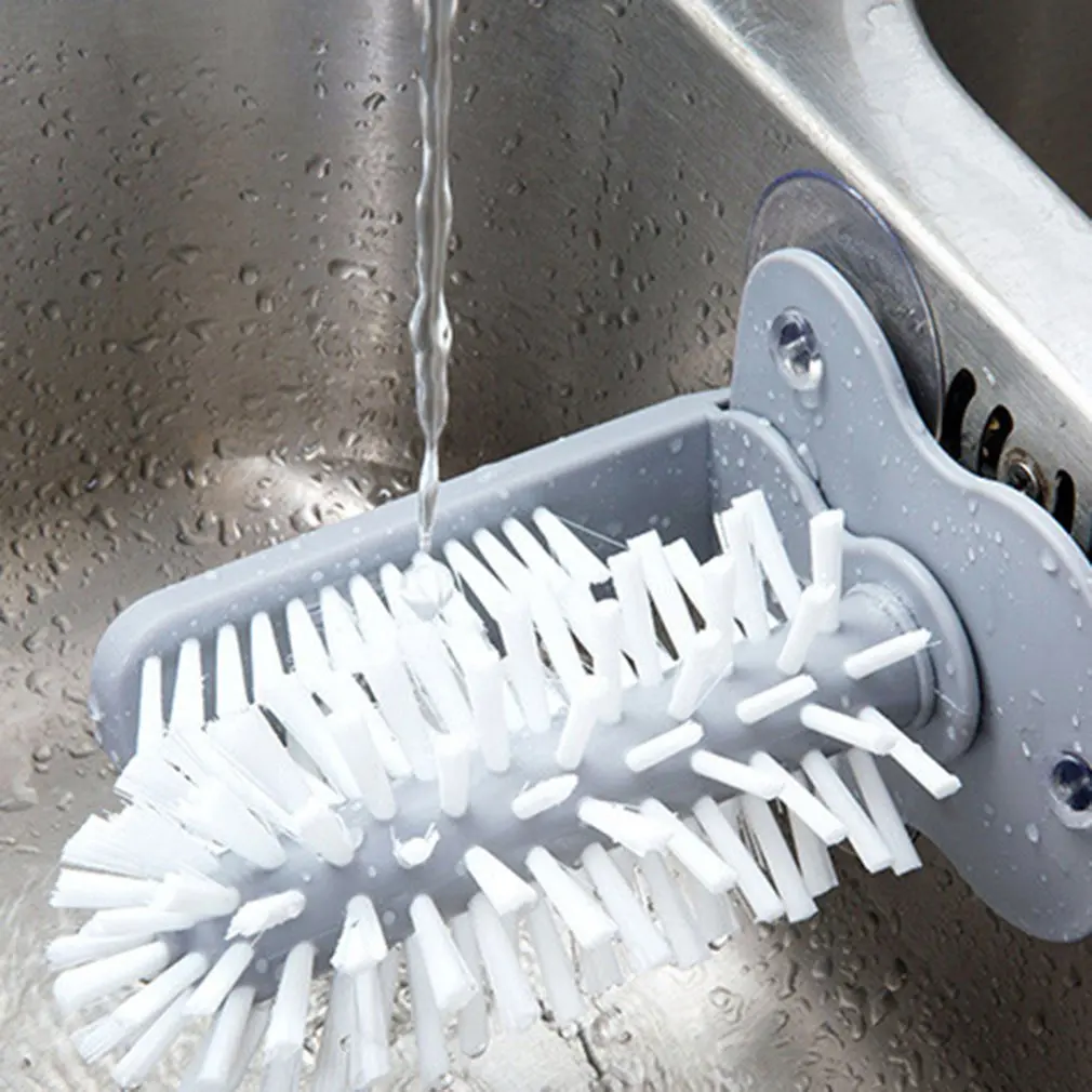 Creative Suction Wall Lazy Cup Brush Glass Cleaning Brush Kitchen Rotating Cup Tea Cup Brush Cup Brush