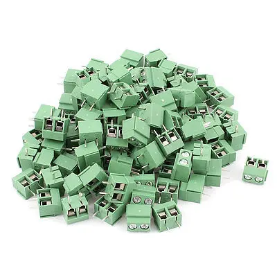 

100 Pcs 2 Position 5.0mm Pitch Male Plug PCB Screw Terminal Block