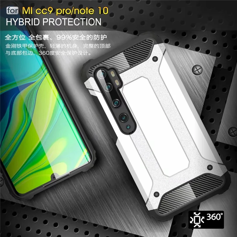Матовый армированный гибридный прочный Чехол 2 в 1 для Xiaomi 9SE 9T A3 Lite с подсветкой