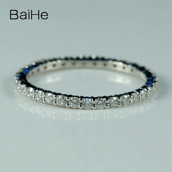 BAIHE полное вечное 4/10CT натуральные бриллианты обручальное кольцо 14k белое золото обручальное женское кольцо#5 вечерние ювелирные изделия подарок