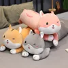 Down cotton cat plush toy doll girl sleeping bed with legs long pillow removable pillow hamster doll doll sofa bedroom backrest
