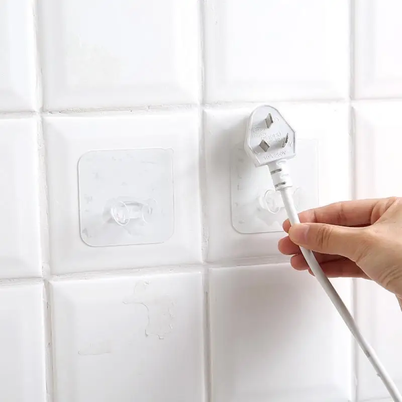 5/1pcs Wall Storage Hook Punch-free Power Plug Socket Holder Kitchen Stealth Hook Wall Adhesive Hanger Bathroom wall holder multi purpose hooks adhesive wall hook kitchen hooks self adhesive hooks wall organizer hook wall mount hooks