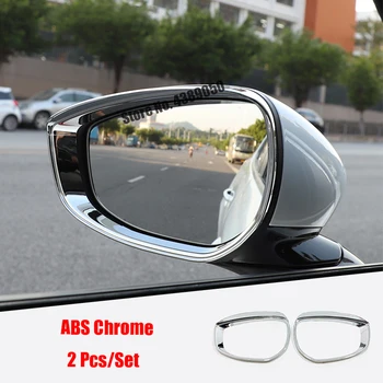

ABS Chrome Car Side Door rearview mirror rain eyebrow Cover Trim Sticker car styling For Mazda 3 2019 2020 accessories 2pcs