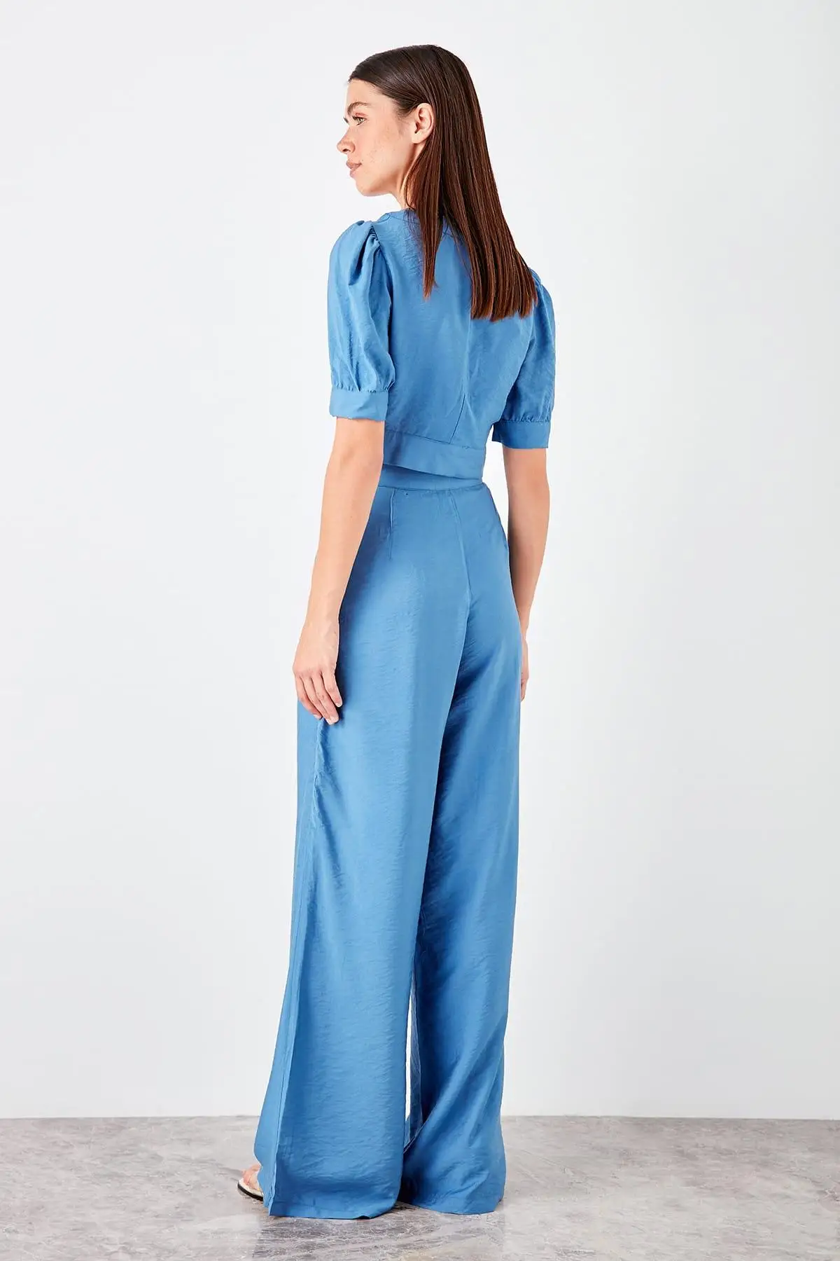 Trendyol Mavi расклешенные брюки TWOSS19PL0106