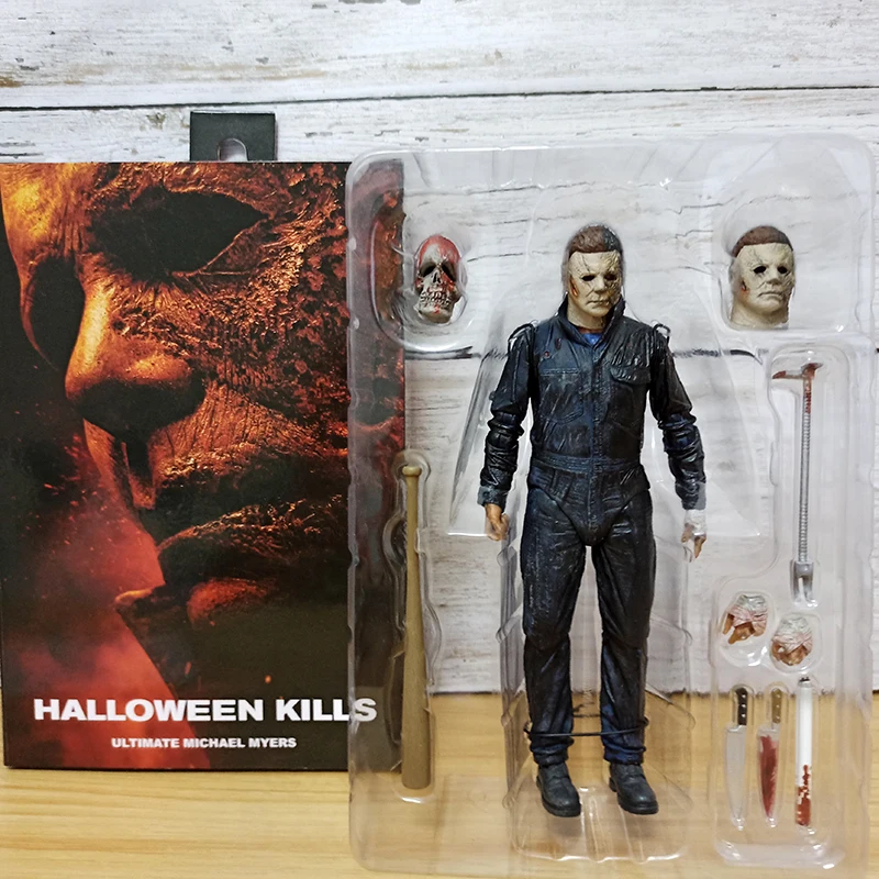 Pumpkin With Led Light Halloween Original NECA Ultimate Michael Myers  Action Figure Toy Horror Halloween Gift