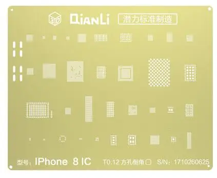 QIANLI 3D IOS золотой Олово посадки BGA реболлинга стальная сетка опалубка - Цвет: for iphone 8 8p ic
