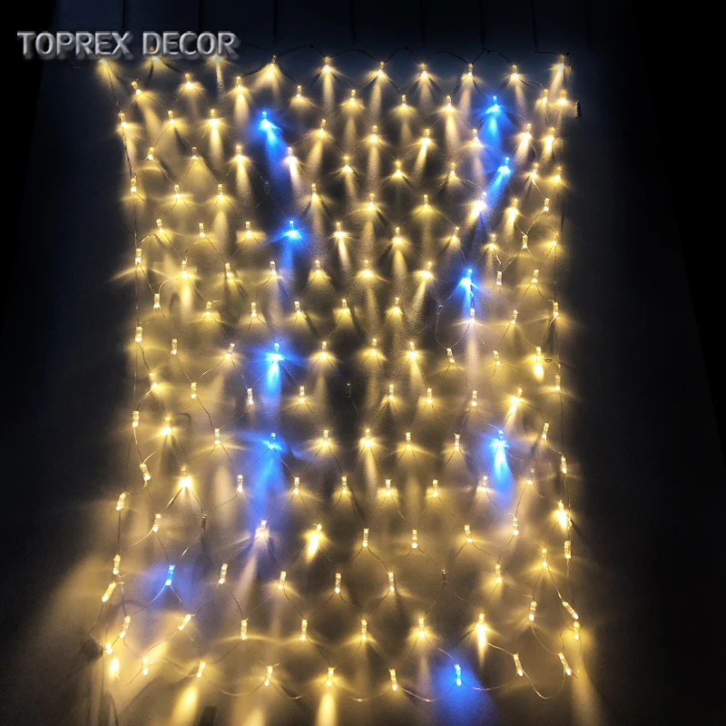 

Toprex festival net light 1.5x1.5m warm white with cool white flashing decoraciуn navidad exterior party lights wedding decor