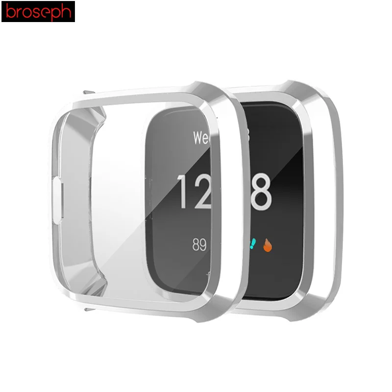 ТПУ защитный чехол для экрана для Fitbit Versa Lite 2 покрытие Смарт-часы оболочка Рамка Бампер протектор чехол s полное покрытие