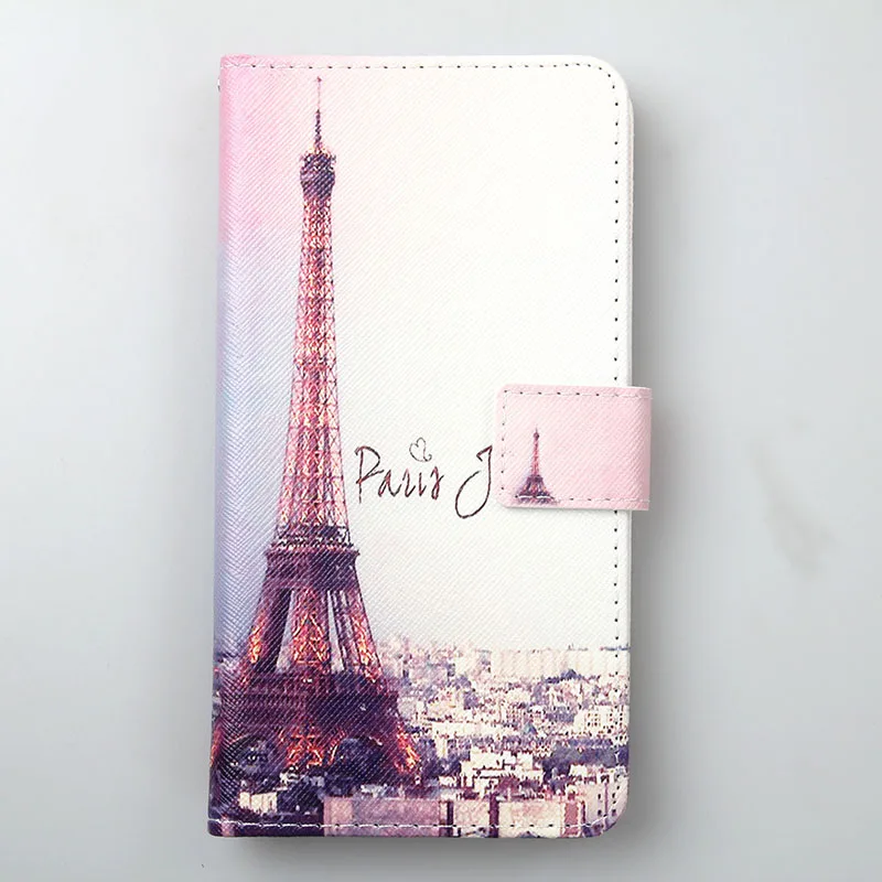 DEXP B160 BS150 G150 G155 Z155 Z255 Ixion ML245 Electron ML450 Super Force Case PU Leather Retro Flip Cover Magnetic Wallet - Цвет: Paris tower