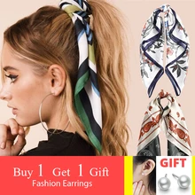 Haimeikang — couvre chef, style coréen, fait en acrylique, bandeau doux pour le cou, écharpe en satin carré, bandana pour femmes, accessoires de cheveux 