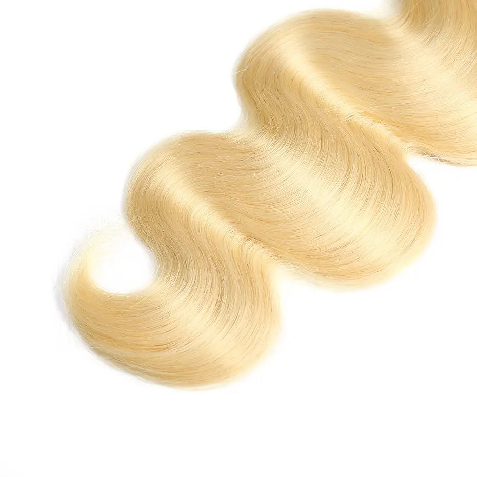 Stema, блонд, волнистые, средний коэффициент, 3 пряди, с 13x4, на шнуровке, лобовое закрытие, 613 блонд, бразильские волосы Remy, пучок волос