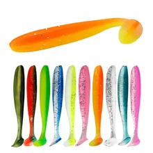 

10pcs T Tail soft Lure 70mm2g Lifelike Silicone bait flipper Bass Artificial Swimbaits