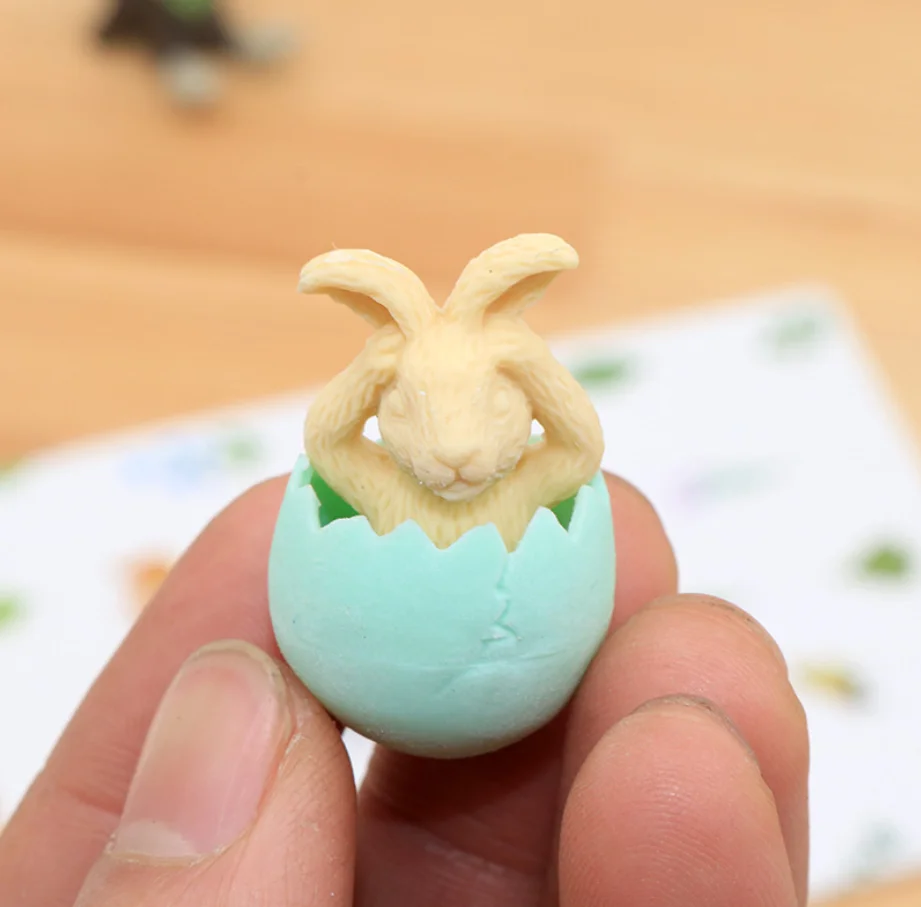 2 шт. детский кролик резиновый ластик для карандаша канцелярские товары школы