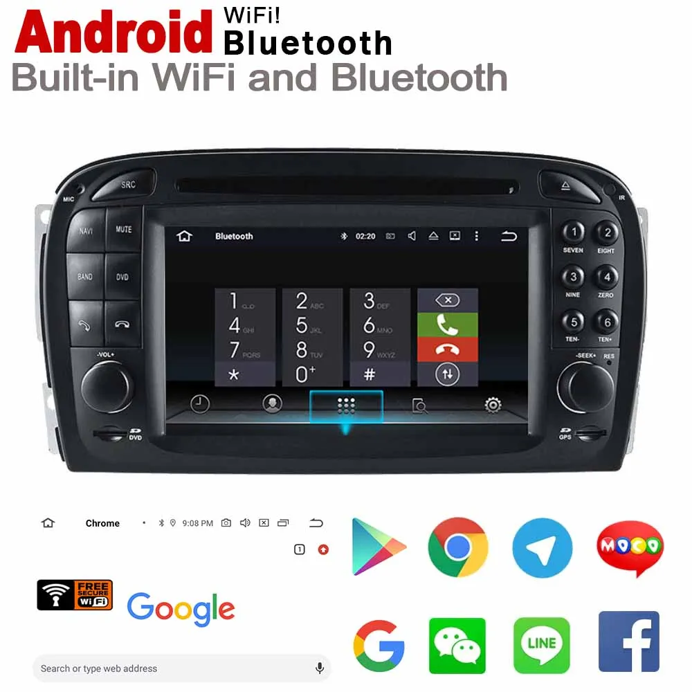 Мультимедийный плеер для Mercedes Benz S Class W220 1995 ~ 2005 NTG HD DSP Android 8 0 up автомобильный DVD GPS