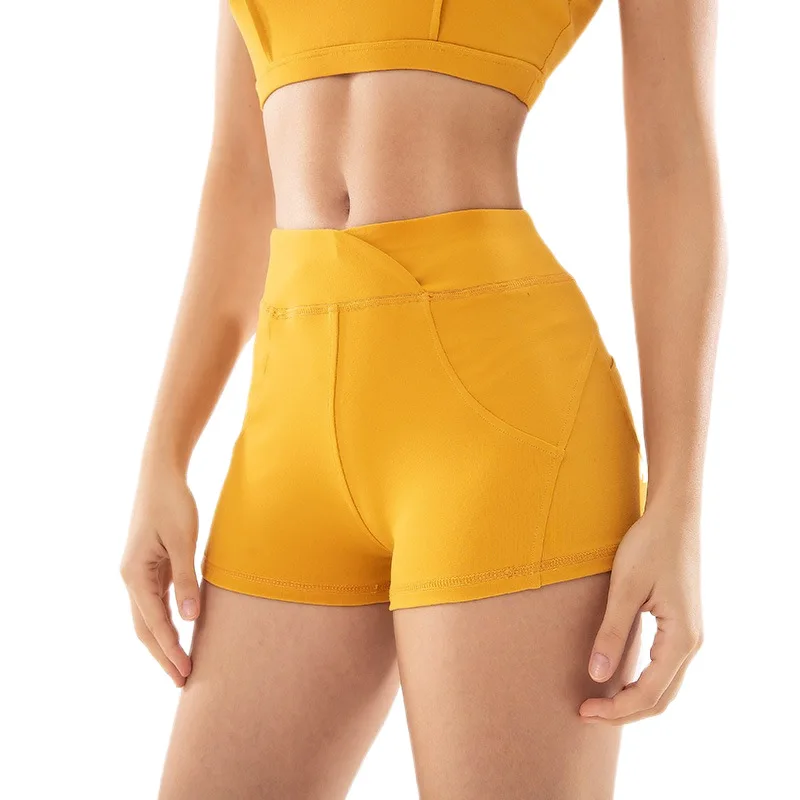 

Women Sexy New Yoga Sports Wear Fitness Short Pants Skinny Female Push Up Gym Clothing Elastic Breathable Athletic Shorts 2020
