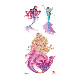 1pc Children Tattoo Stickers Cartoon Waterproof Tattoo Stickers Mermaid Temporary Tattoo Stickers