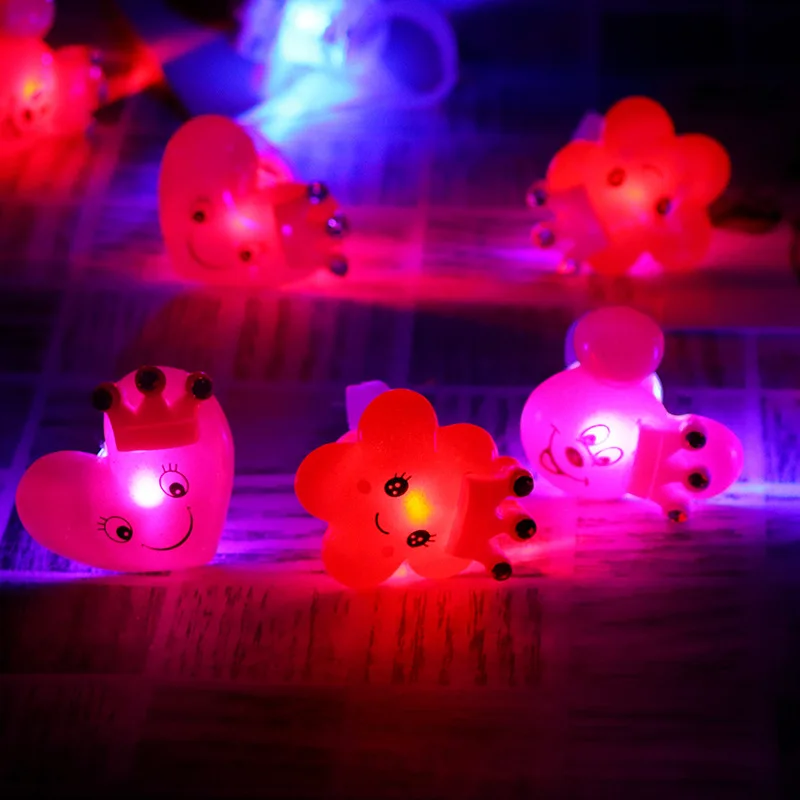 2019 New Fluorescent Ring Light Glow In The Dark Kids Toy Flash Glowing Toy LED Stars Shine In The Dark Toys Party Childs Gift