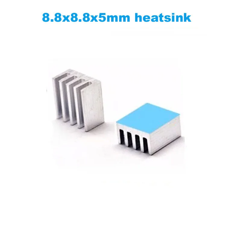 En-Labs10pcs алюминиевый электронный чип радиатор опционально 3M8810 термальная Двухсторонняя клейкая лента, 10X10,13X13,14X6,14X14 - Цвет: 8.8x8.8x5mm