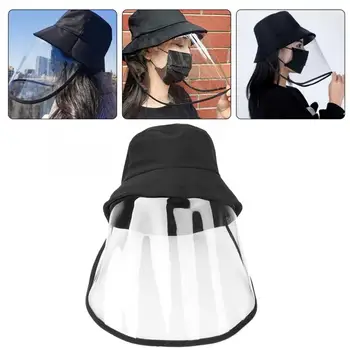 

Protective Face Shield Mask Sunproof Fisherman's Hats with Anti-Saliva Transparent Face Shield Protection Windproof dustproof d