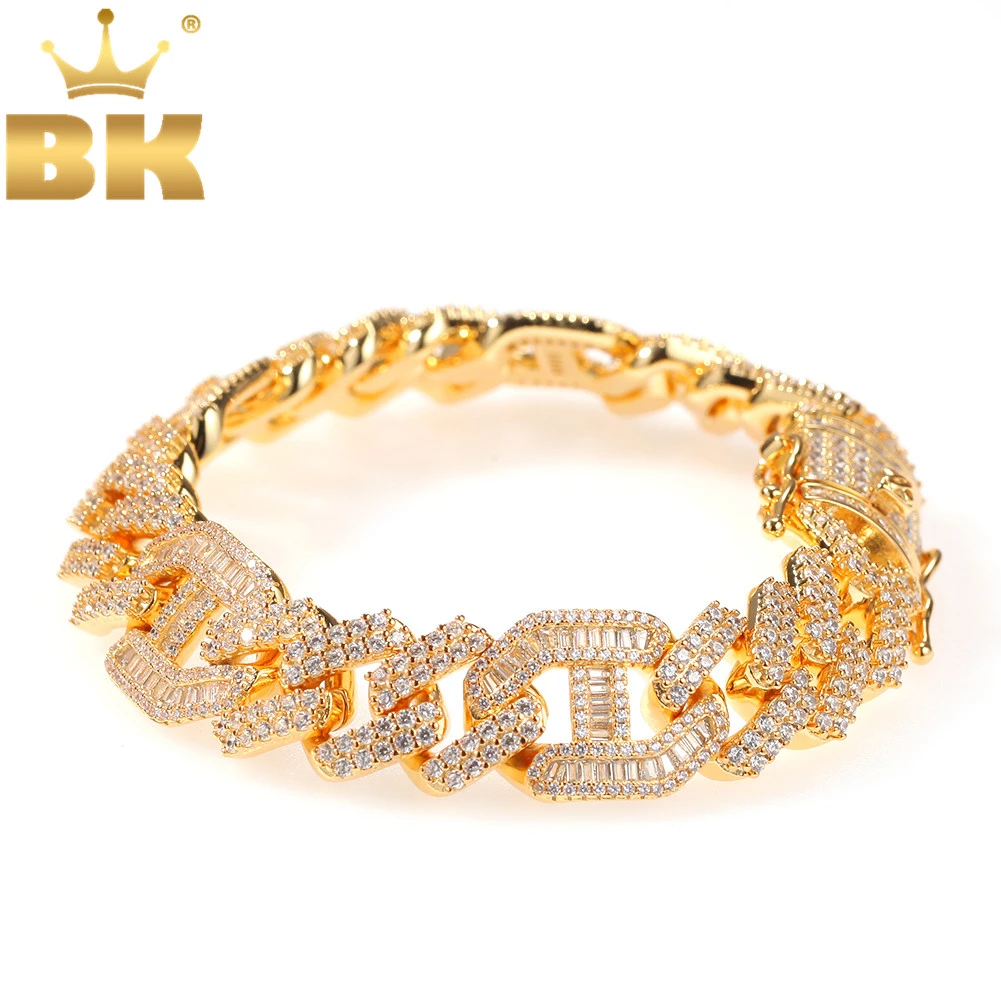 Браслет BLING KING в Кубинском стиле для мужчин и женщин Ювелирное Украшение хип-хоп 14