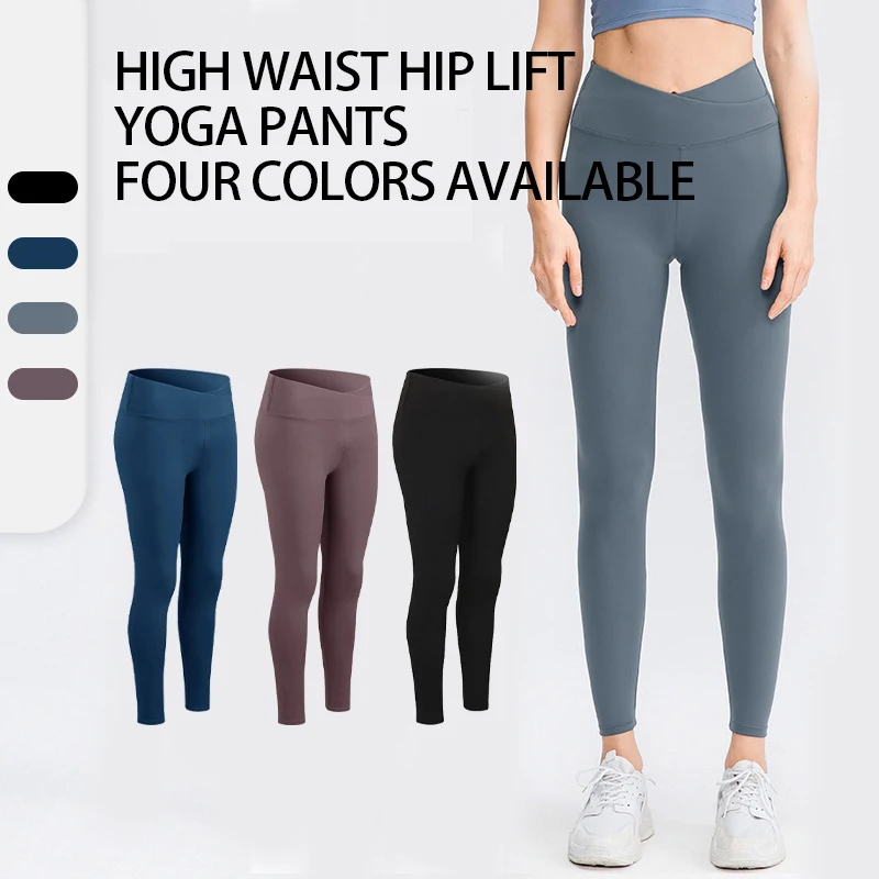 ET Double 6 Lycra Nude Feel Antibacterial Women Yoga Pants High Waist Tight Side  Pockets Quick-Drying Sports Fitness Leggings - AliExpress