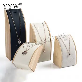 

New Solid Wood Necklace Display Stand Jewelry Creative Jewelry Stand Pendant Stand Arc Three-Piece Jewelry Display Props