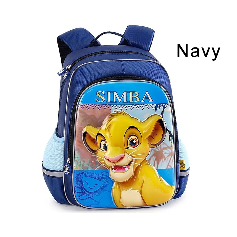 Подлинный Дисней Король Лев Simba 35-38 см школьный рюкзак для детей, мальчиков и девочек мультфильм Король Лев школьная милая сумка Детская игрушка подарок на день рождения - Цвет: Navy