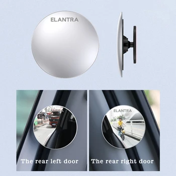 

New material mirror 304 stainless steel Car 360° rotating Small Round Rearview Parking Mirror fit for HYUNDAI ELANTRA