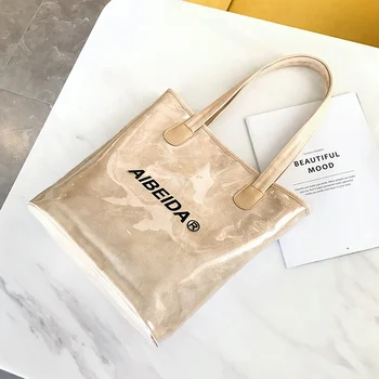 

2020 New fashion Korean simple Jelly bag versatile one-shoulder bag large capacity Tote bag