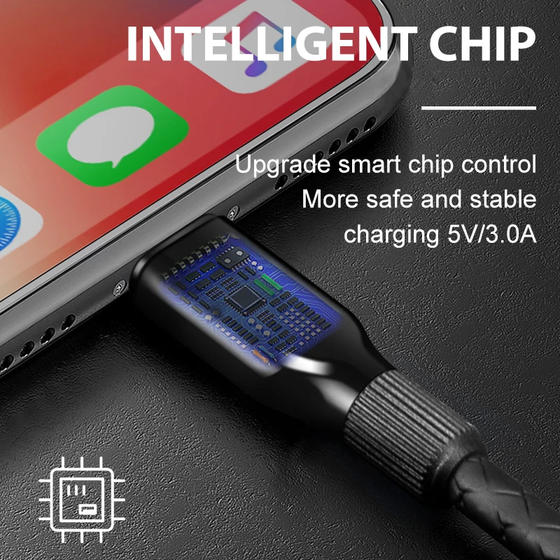 ESVNE 3A Micro USB кабель для быстрой зарядки и передачи данных iPhone XiaoMi android 8 Pin Type C