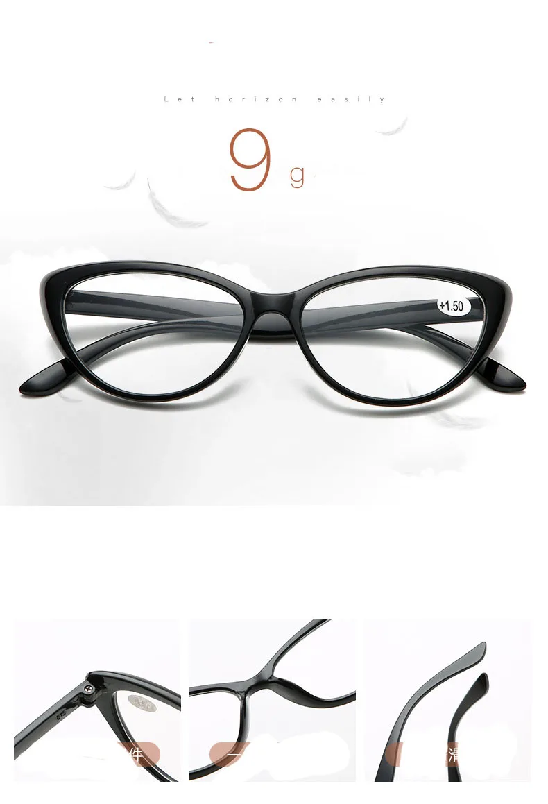 Feishini Новая европейская версия упругая Краска Очки для чтения дамские диоптрийные дальнозоркие очки женские кошачий глаз красный