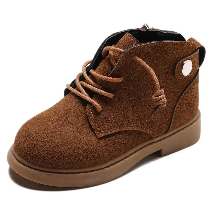 

Autumn Winter New Kids Sneakers High Children's Pu leather Shoes Boys And Girls Child Baby Martin Boots Casual Military Boots