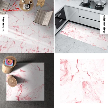 

Fashion Waterproof Bathroom Floor Tile Stickers Adhesive PVC Marble Floor Decals Non-Slip Home Entrance Decor DIY Wallpapers