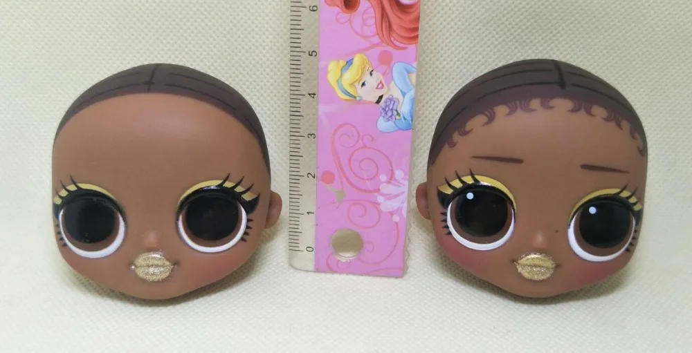 black fashion sister doll head