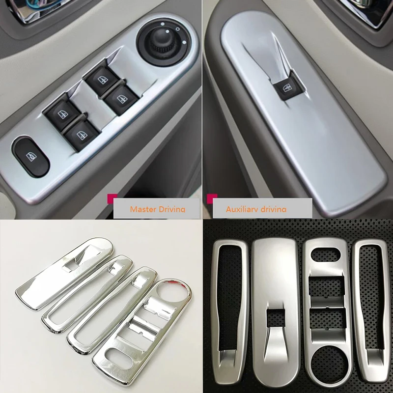 ABS хром для Renault Captur 2014 2015 2016 2017 панель переключателя управления дверью и окном