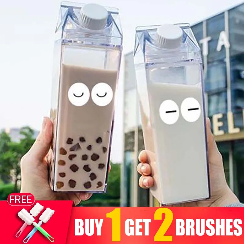 Kitchen Leakproof Creative Transparent Milk Water Gym Bottle Outdoor Climbing Camping Children Mugs Eco Cups Bottles For Sports water bottle sports water bottle plastic water bottle