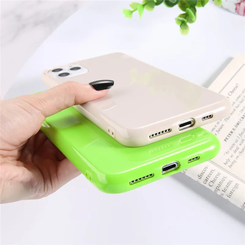 Однотонный однотонный чехол GTWIN карамельных цветов для iPhone 11 Pro X XS XR Max мягкий